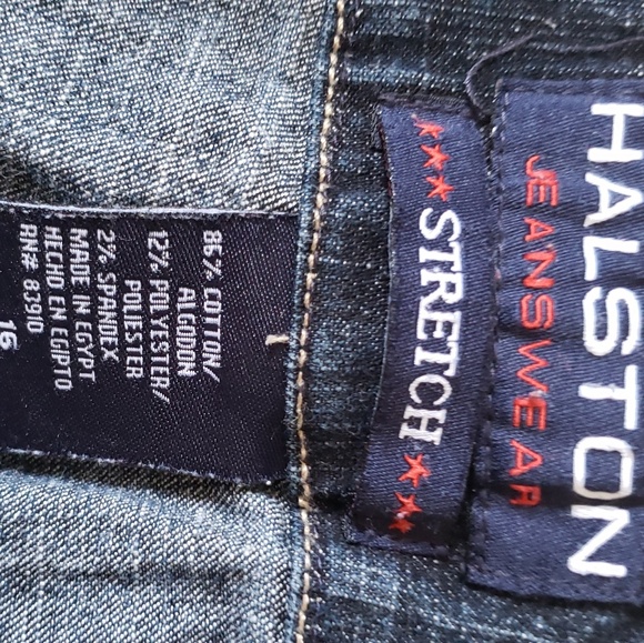 Halston Jeanswear Dark Wash Jeans Size 16 - Picture 4 of 4